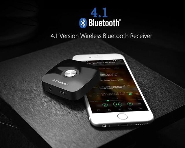 Ugreen UG40758CM105TK BT 5.0 màu Đen Bộ nhận âm thanh Bluetooth chuẩn 3.5mm hỗ trợ APTX - HÀNG CHÍNH HÃNG