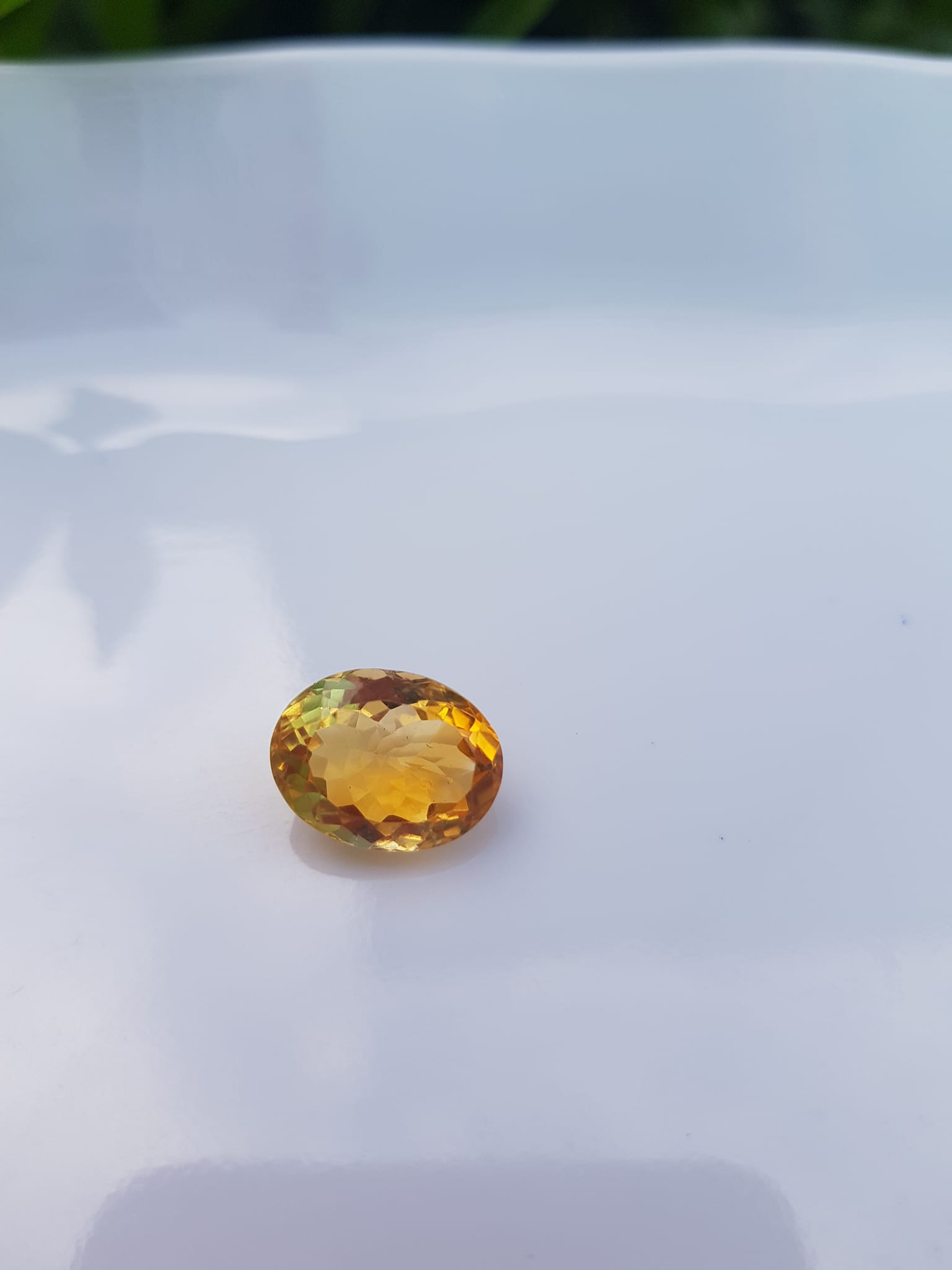 Mặt Nhẫn Oval Màu Vàng Đẹp như hoa Đá Citrine tự nhiên Size hạt 13mm x 9,8mm x 7mm ạ