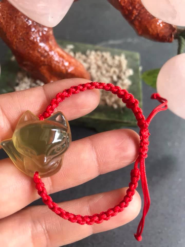 VÒNG TAY HANDMADE HỒ LY ĐÁ THẠCH ANH VÀNG TỰ NHIÊN DÂY ĐỎ MAY MẮN TÀI LỘC VỀ TÌNH DUYÊN CÔNG DANH HỢP NỮ MỆNH KIM MỆNH THỔ THỦY Ạ