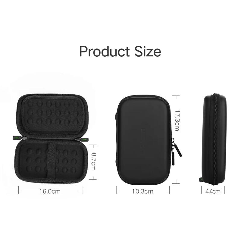 Ugreen UG40707LP128TK Màu Đen Hộp đựng ổ cứng 2.5 HDD chống sốc - HÀNG CHÍNH HÃNG