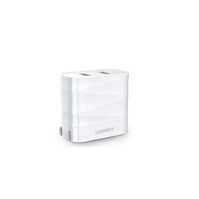 Ugreen UG50955CD146TK Màu Trắng Củ sạc nhanh 2 cổng USB 3.1A + 2.4A US - HÀNG CHÍNH HÃNG