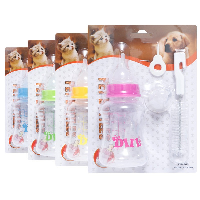 Bộ Bình Ti Sữa Cho Chó Mèo Sơ Sinh, Bình Bú Sữa Cho Chó Mèo 60ml và 150ml