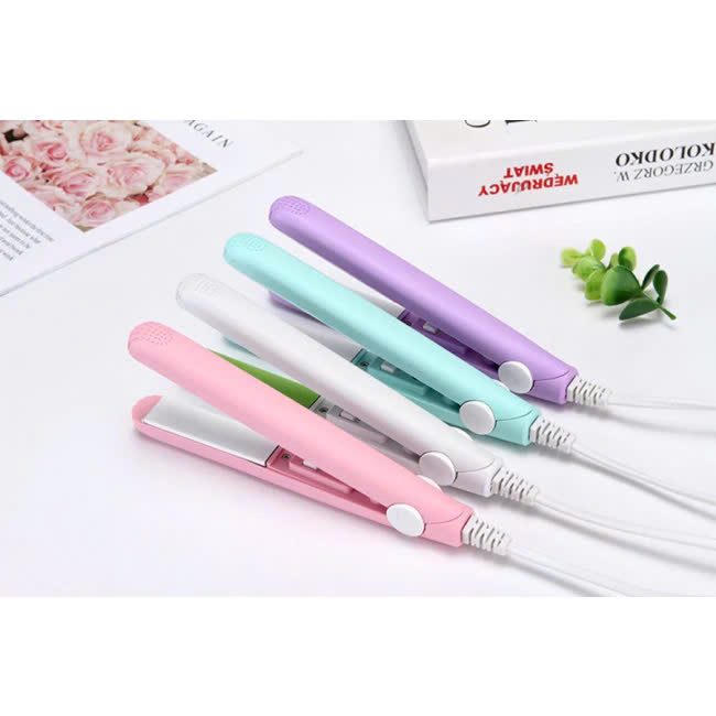 Phụ kiện tóc -Dụng cụ dập tóc mini có hộp , nhiều chức năng , nhỏ gọn tiện lợi khi đi du lịch