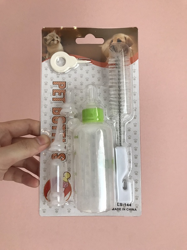 Bộ Bình Ti Sữa Cho Chó Mèo Sơ Sinh, Bình Bú Sữa Cho Chó Mèo 60ml và 150ml