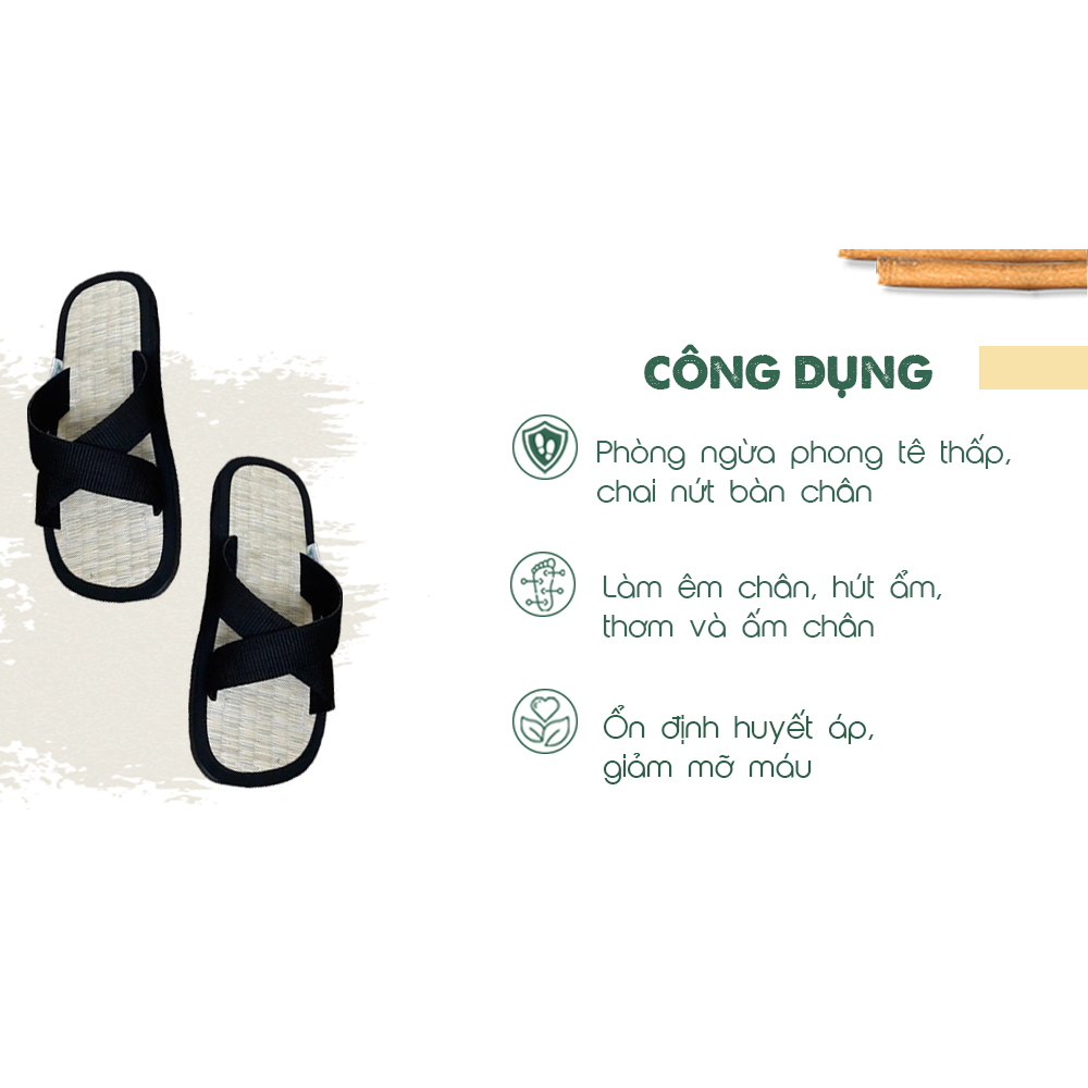 Dép chiếu Hương Quế DCQ-24 rất bền, thoải mái khi đi bộ