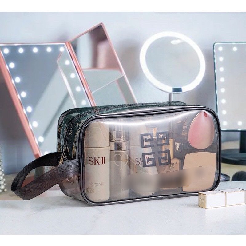 Set 3 Túi Đựng Mỹ Phẩm Trong Suốt Chống Thấm Nước Đa Dạng Kích Thước Đi Biển Đi Bơi Tiện Lợi Du Lịch