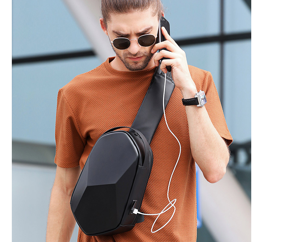 Túi đeo chéo đeo ngực nam đa chức năng cao cấp phong cách châu âu cá tính
