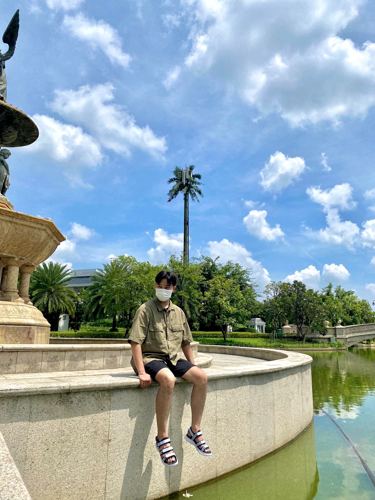 Giày Sandal Nam The Bily Quai Ngang - Đế Trắng Lót Đen Màu Trắng BLDTMD03