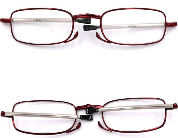 Kính lão gọng xếp 868 màu đỏ tròng lão từ 1 độ đến 4 độ