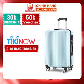 Vali du lịch kéo cao cấp Size 24inch- Chất lượng cao  KS-155 - Xanh lam nhạt