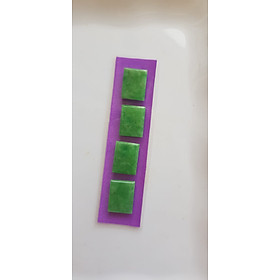 BỘ Lắc Tay Mới 4 viên Hình Chữ Nhật Vuông Xanh Ngọc Tươi đều bóng đẹp Size Dài 14mm x Ngang 12mm x cao 3mm Đá Ngọc Cẩm Thạch tự nhiên Nữ mệnh mộc hỏa thủy bọc vàng đeo đẹp sang món quà tặng ý nghĩa gửi đến Mẹ và người thân ạ