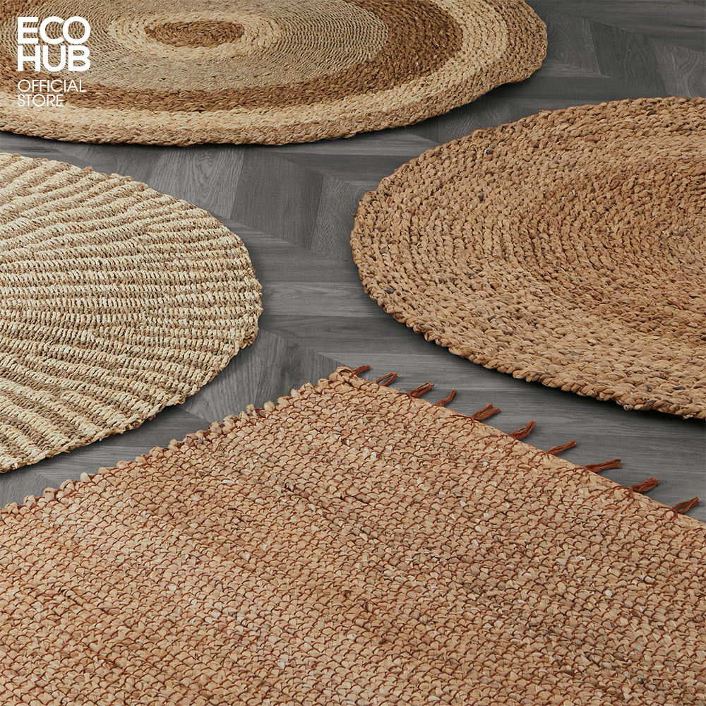 Thảm lục bình hình chữ nhật ECOHUB decor, trang trí phòng khách