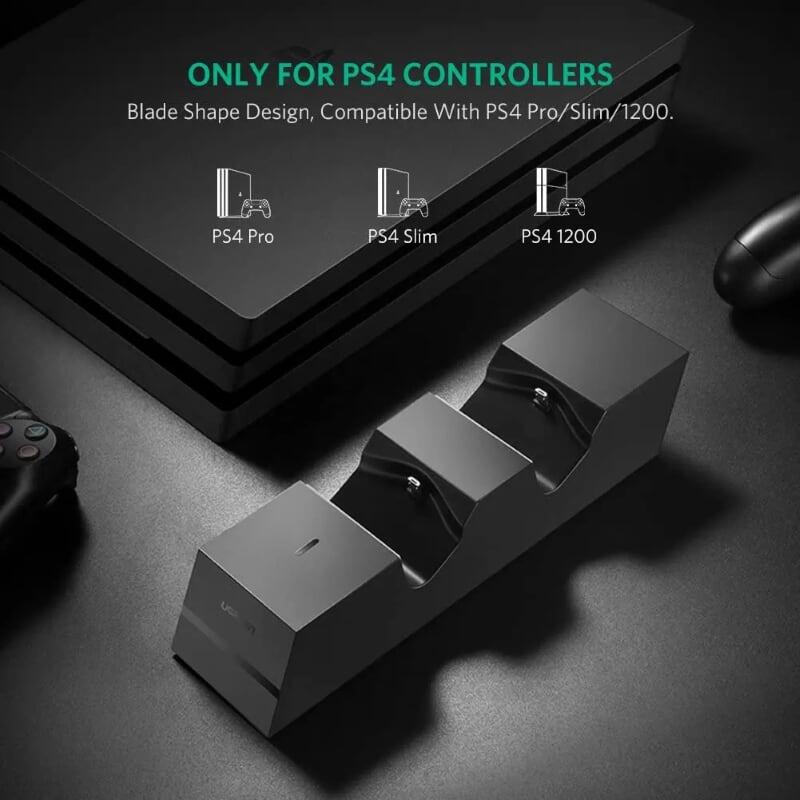 Ugreen UG40547ED001TK sạc đôi tay cầm PS4 không dây màu đen Play station 4 - HÀNG CHÍNH HÃNG