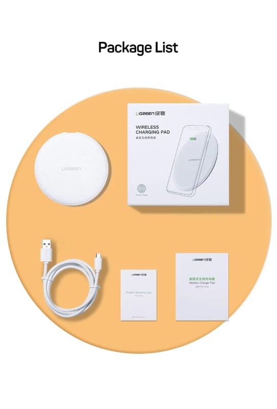 Ugreen UG60112CD186TK 10W Màu Trắng Đế sạc không dây - HÀNG CHÍNH HÃNG