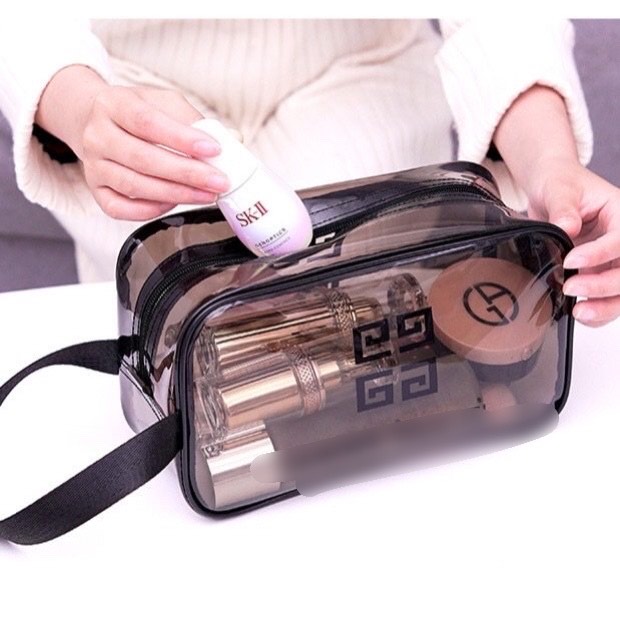 Set 3 Túi Đựng Mỹ Phẩm Trong Suốt Chống Thấm Nước Đa Dạng Kích Thước Đi Biển Đi Bơi Tiện Lợi Du Lịch