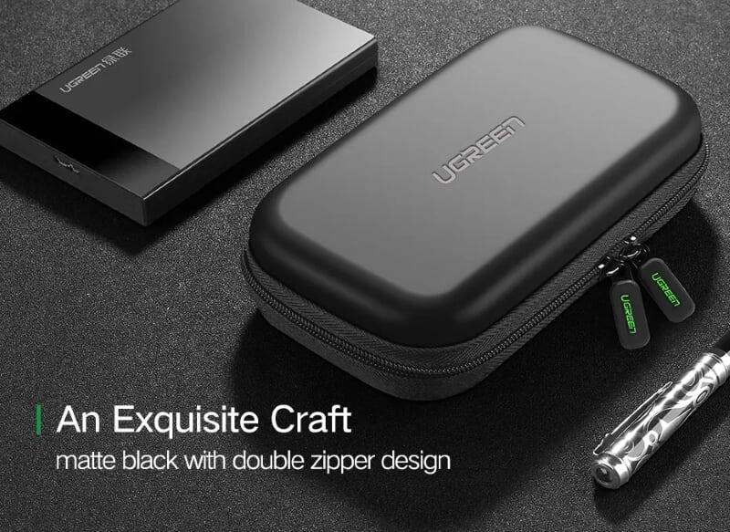 Ugreen UG40707LP128TK Màu Đen Hộp đựng ổ cứng 2.5 HDD chống sốc - HÀNG CHÍNH HÃNG