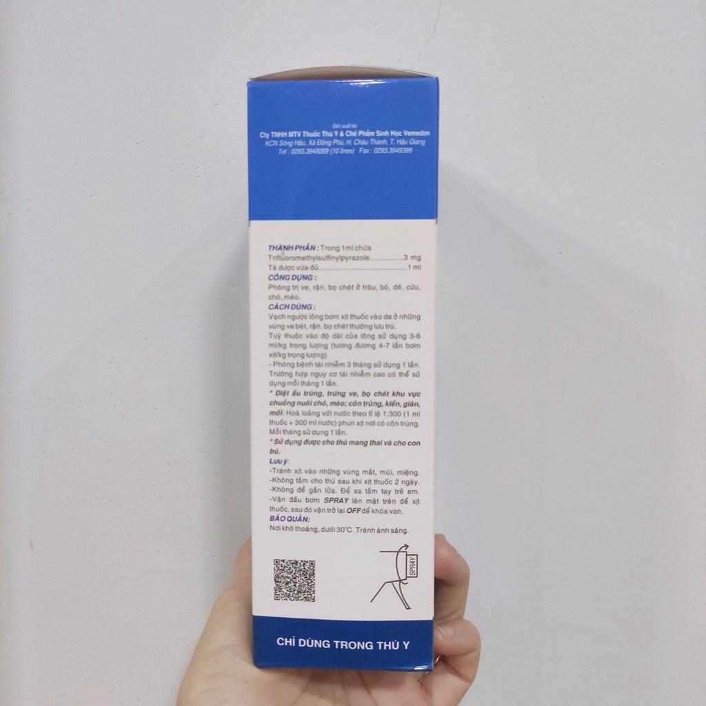 Chai Xịt Ve Rận Chó Mèo Vime-Frondog 250ml