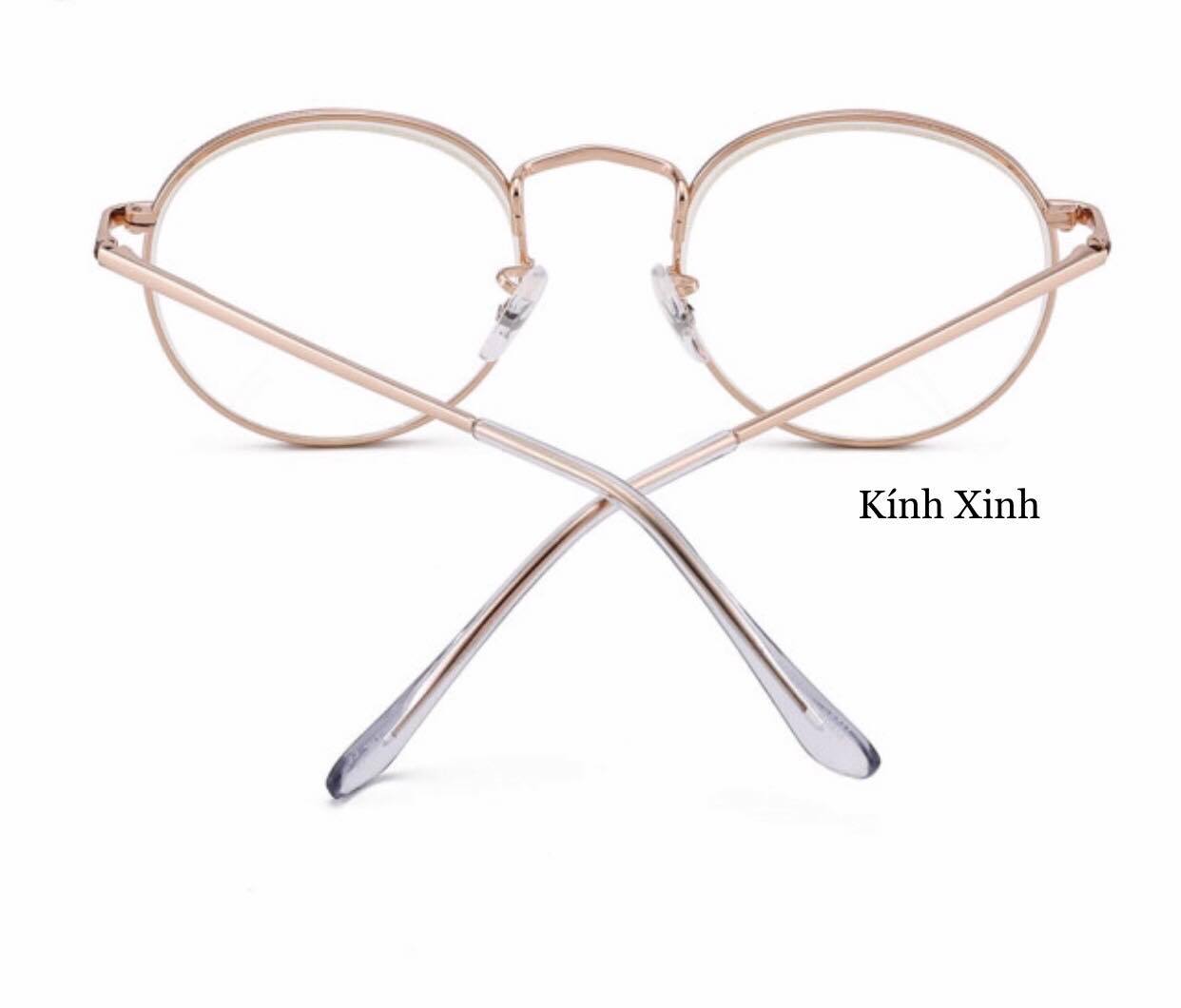 Kính Mát Mắt Tròn Kim Loại Thời Trang Cao Cấp
