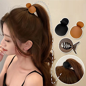 Kẹp tóc càng cua tròn thời trang trẻ phong cách Hàn Quốc