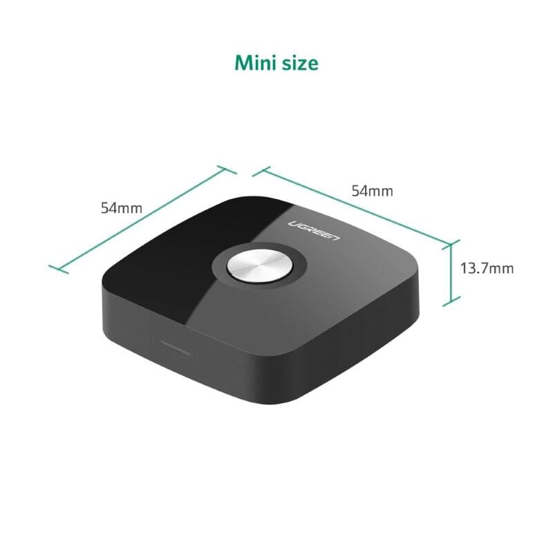 Ugreen UG40758CM105TK BT 5.0 màu Đen Bộ nhận âm thanh Bluetooth chuẩn 3.5mm hỗ trợ APTX - HÀNG CHÍNH HÃNG