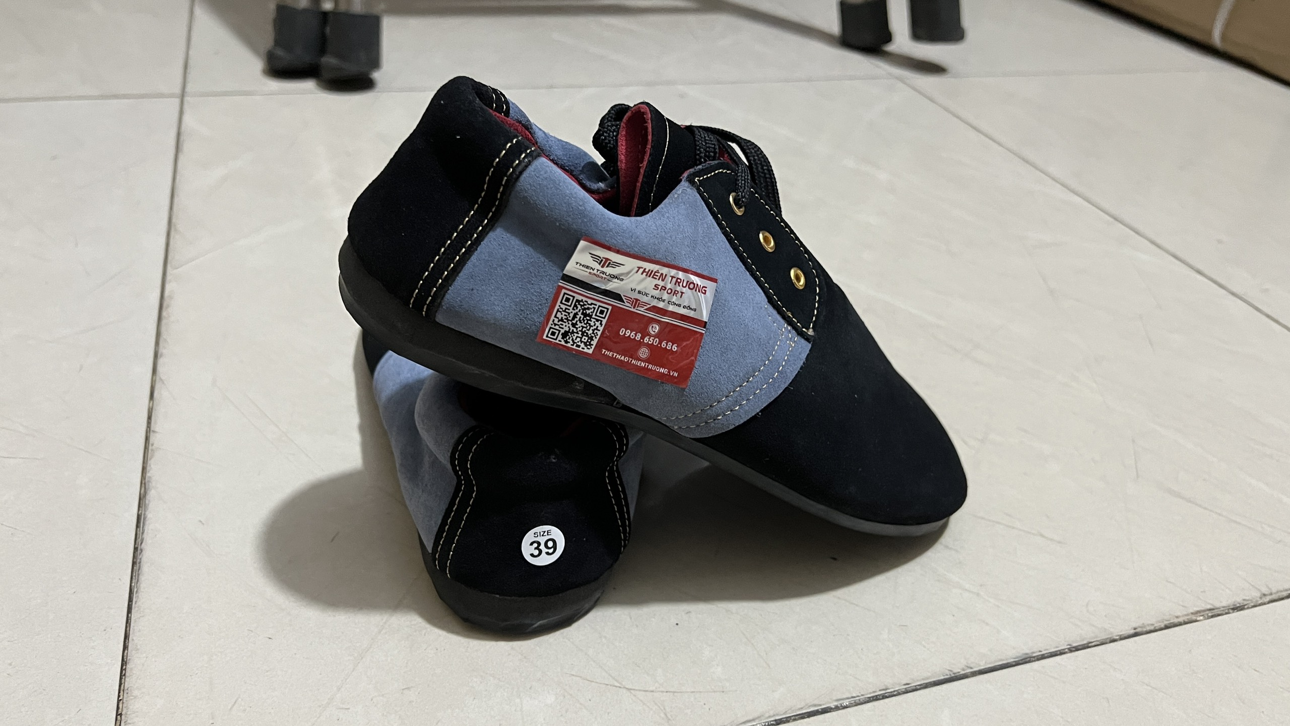 Giầy đá cầu da lộn 3 lớp, giầy mỏ vịt đá cầu tiêu chuẩn thi đấu T THIEN TRUONG SPORT