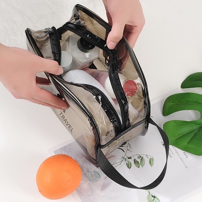 Set 3 Túi Đựng Mỹ Phẩm Trong Suốt Chống Thấm Nước Đa Dạng Kích Thước Đi Biển Đi Bơi Tiện Lợi Du Lịch