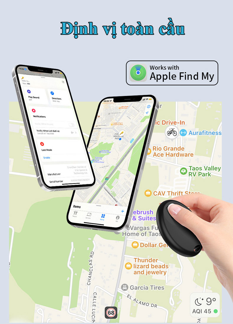 Thiết bị định vi toàn cầu GPS S2 Tag dành Apple Find My, định vị chính xác vị trí đồ vật, thú cưng, chìa khóa, xe cộ - Hàng chính hãng/Hàng nhập khẩu