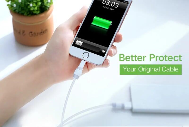 Ugreen UG40705LP127TK Màu Trắng Đầu bọc bảo vệ cho cáp sạc điện thoại + máy tính bản - HÀNG CHÍNH HÃNG