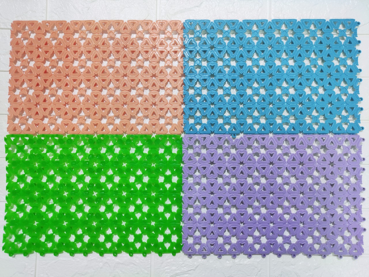 Tấm Lót Chuồng Lót Sàn Chống Trơn Trượt Bằng Nhựa Dẻo Cho Chó Mèo 20x30 Cm