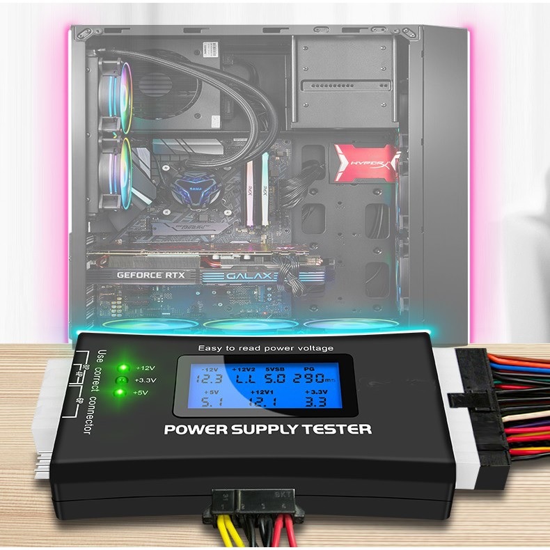 Thiết Bị Test Nguồn ATX Máy Tính Hiển Thị Màn Hình LCD - Hàng Nhập Khẩu