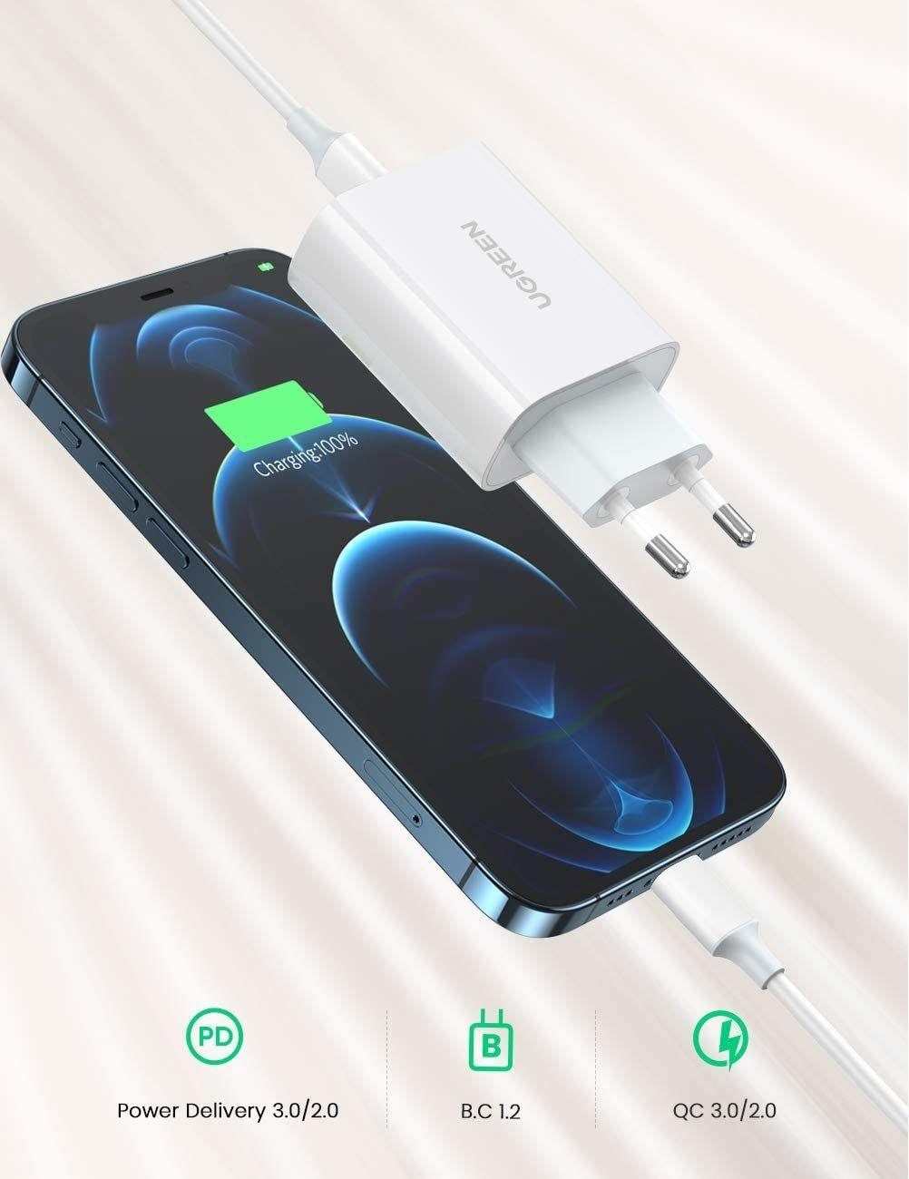 Ugreen UG70161CD127TK 30W PD3.0 màu trắng usb type c sạc nhanh - HÀNG CHÍNH HÃNG