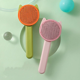 Lược Chải Lông Có Nút Bấm Đẩy Lông Thừa Cho Chó Mèo Hình Tai Mèo - YonaPetshop