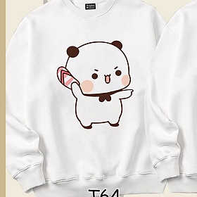 Áo đôi dài tay nam nữ form rộng Gấu ném dép cute Mr.Buffalo