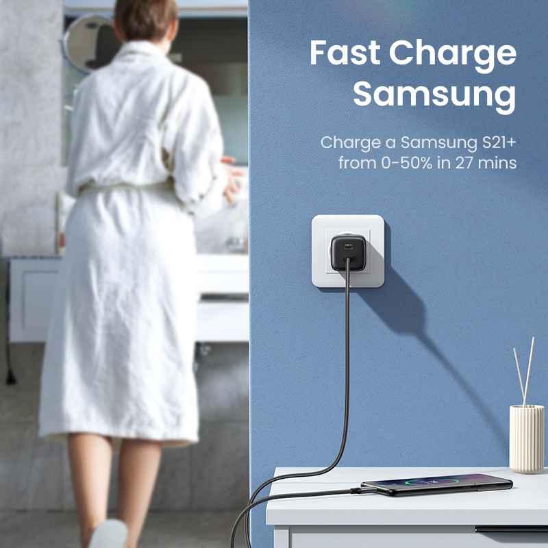 Ugreen UG90573CD294TK 45W 2c Nexode Củ sạc nhanh 2 cổng USB-C kiểu mini Màu Xám - HÀNG CHÍNH HÃNG