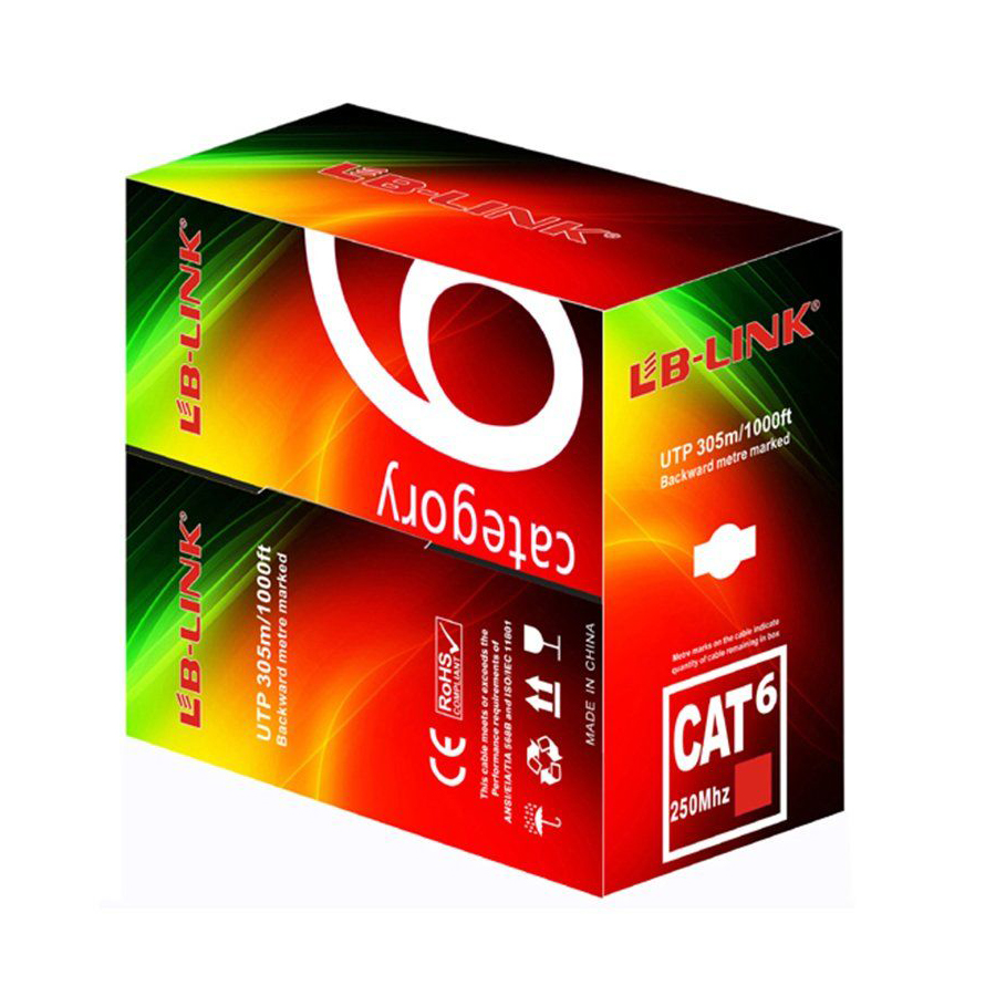 Cuộn dây cáp mạng LB-LINK Cat6 UTP CCA 305m dây màu trắng - Hàng nhập khẩu