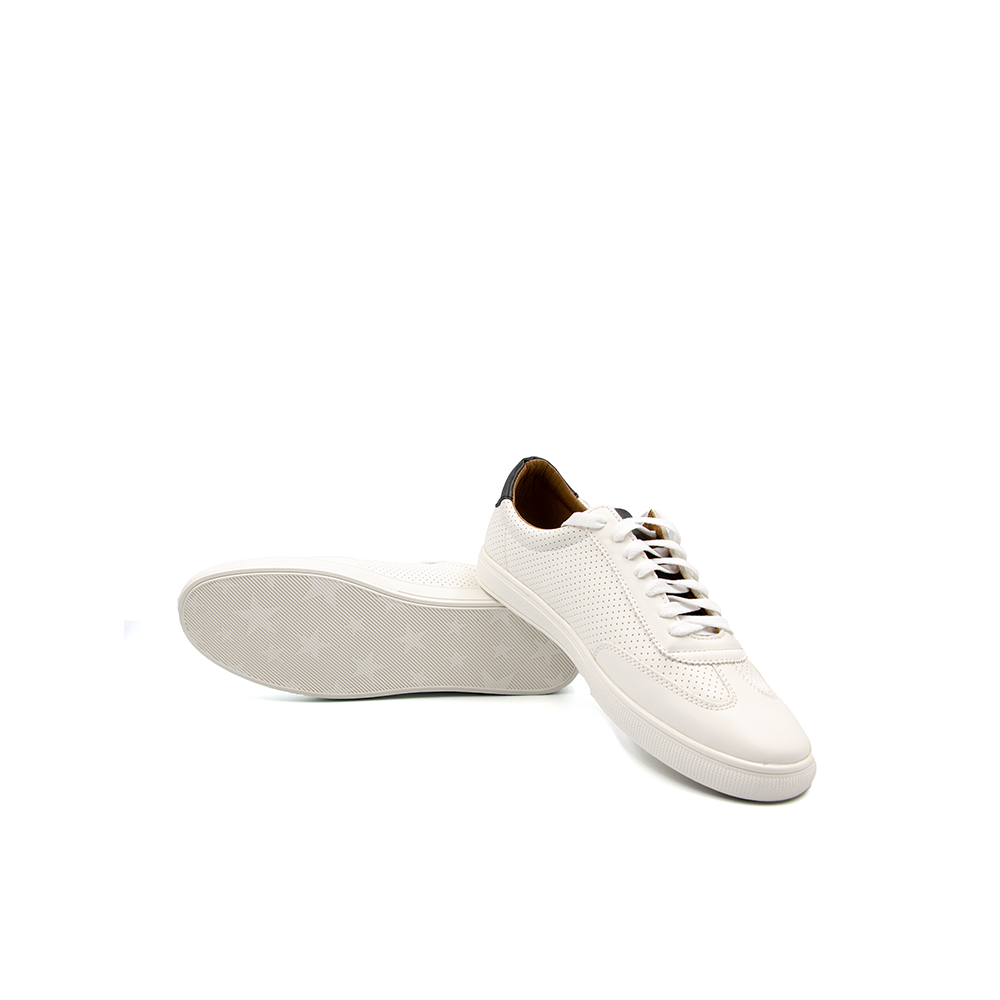 Giày Sneaker Tomoyo Nam Cột Dây Màu Trắng Lót Da Cừu Siêu Êm TMN21507