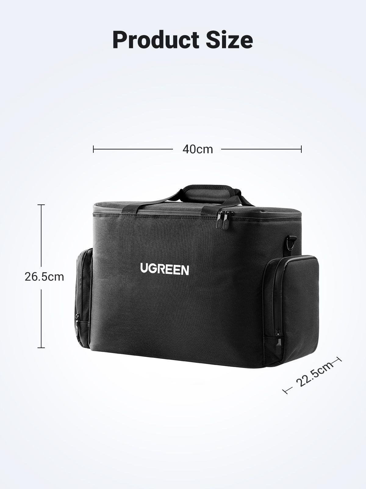 Ugreen UG15236LP667TK Túi đựng dùng cho trạm sạc 600W 1200w 2200w Gs600 gs1200 có quai xách màu ghi xám có thể đựng đa năng - HÀNG CHÍNH HÃNG