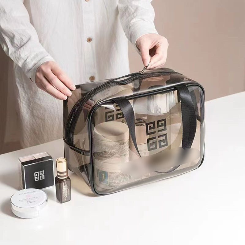 Set 3 Túi Đựng Mỹ Phẩm Trong Suốt Chống Thấm Nước Đa Dạng Kích Thước Đi Biển Đi Bơi Tiện Lợi Du Lịch