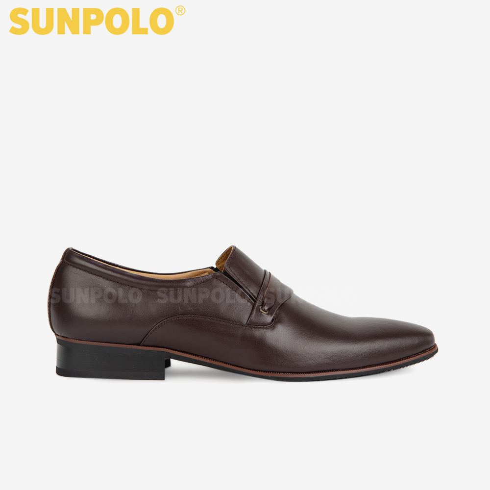 Giày Tây Nam Da Bò Pull-up Cao Cấp SUNPOLO MU8003 (Đen, Nâu, Đỏ)