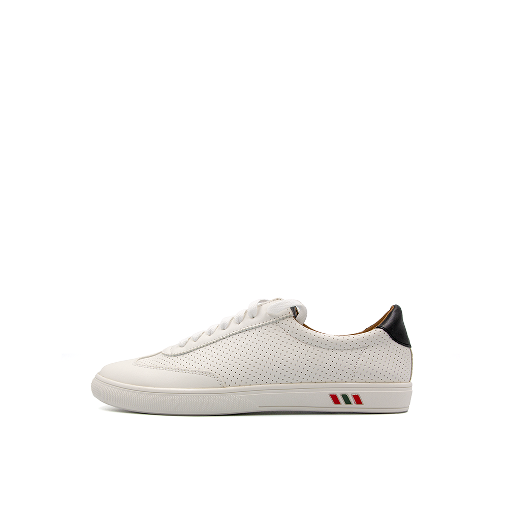 Giày Sneaker Tomoyo Nam Cột Dây Màu Trắng Lót Da Cừu Siêu Êm TMN21507