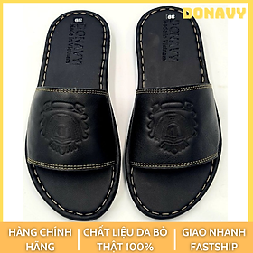  DÉP QUAI NGANG NAM DA BÒ THẬT 100% DONAVY CAO CẤP MAY FULL QUAI VÀ ĐẾ BAO ĐI MƯA DQNVM