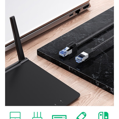Cáp mạng Cat8 đúc sẵn bọc dù dài 15M Ugreen 30799  hàng chính hãng
