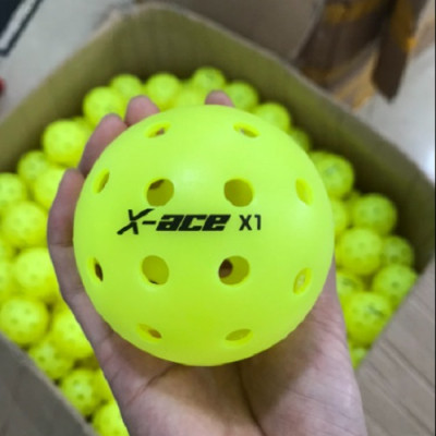 Qủa bóng Pickleball AMA SPORT, X-ace 40 lỗ, nặng 26g dường kính 74mm đạt tiêu chuẩn thi đấu quốc tế