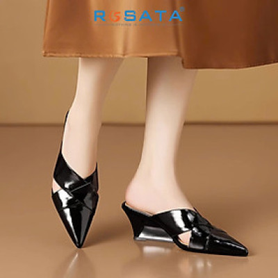 Dép sục cao gót nữ đế xuồng ROSATA RO671 - 5P - Đen - HÀNG VIỆT NAM - BKSTORE