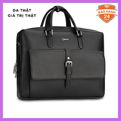 Túi Xách, Cặp Thời Trang Công Sở Nam Da Bò Alran Cao Cấp GCE12 Đen