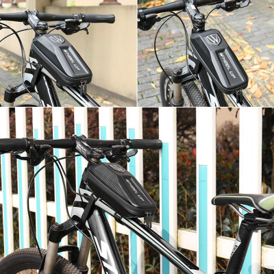 Túi đựng đồ treo khung trước xe đạp vỏ cứng, chất liệu bền, chống thấm nước