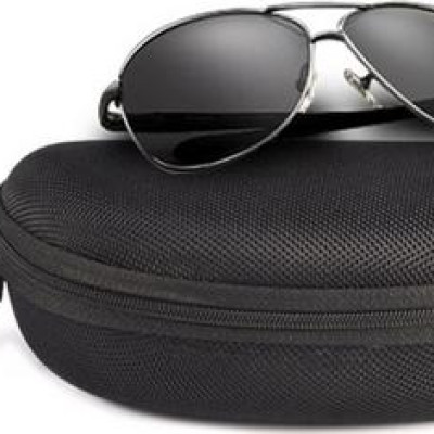 Hộp đựng mắt kính có móc treo, Hộp đựng mắt kính thiết kế khóa kéo có móc treo nhỏ gọn tiện dụng - Màu đen