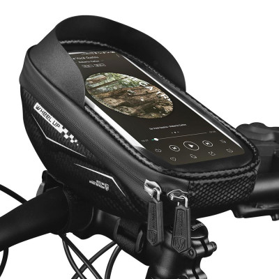 Túi tay lái trước khung xe đạp với màn hình cảm ứng