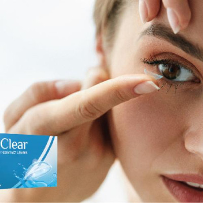 [Một Cặp] Kính Áp Tròng Australia Cận Thị Không Màu Mediclear 3 Tháng + Khay Đựng