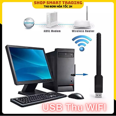 USB Thu Wifi Chuẩn N Tốc Độ Cao 150Mbps Tăng Khả Phạm Vi Thu Phát Sóng Wifi Cho Máy Tính Xách Tay, Máy Tính Để Bàn, Thiết Bị Thu Nhận Ngoại Vi - Hàng nhập khẩu